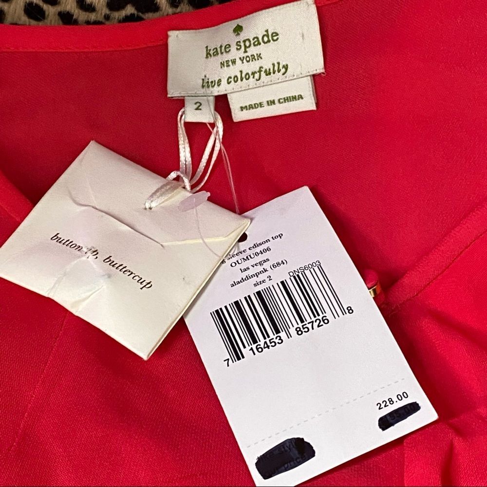 Kate Spade ♠️ Pink Ruffle Blouse - Picture 4 of 4